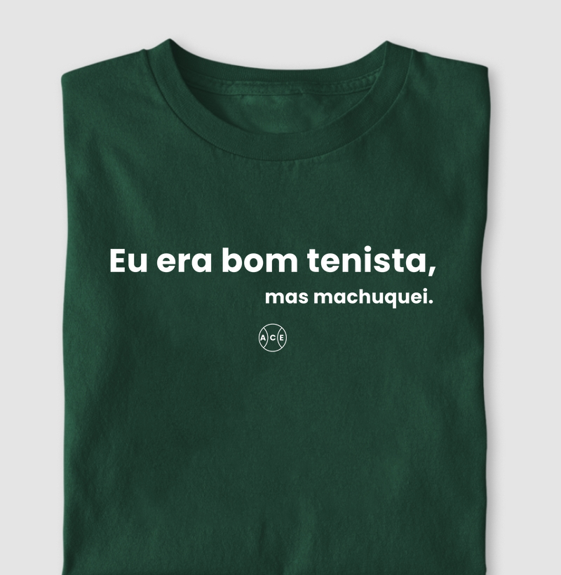 Eu era bom tenista, mas machuquei