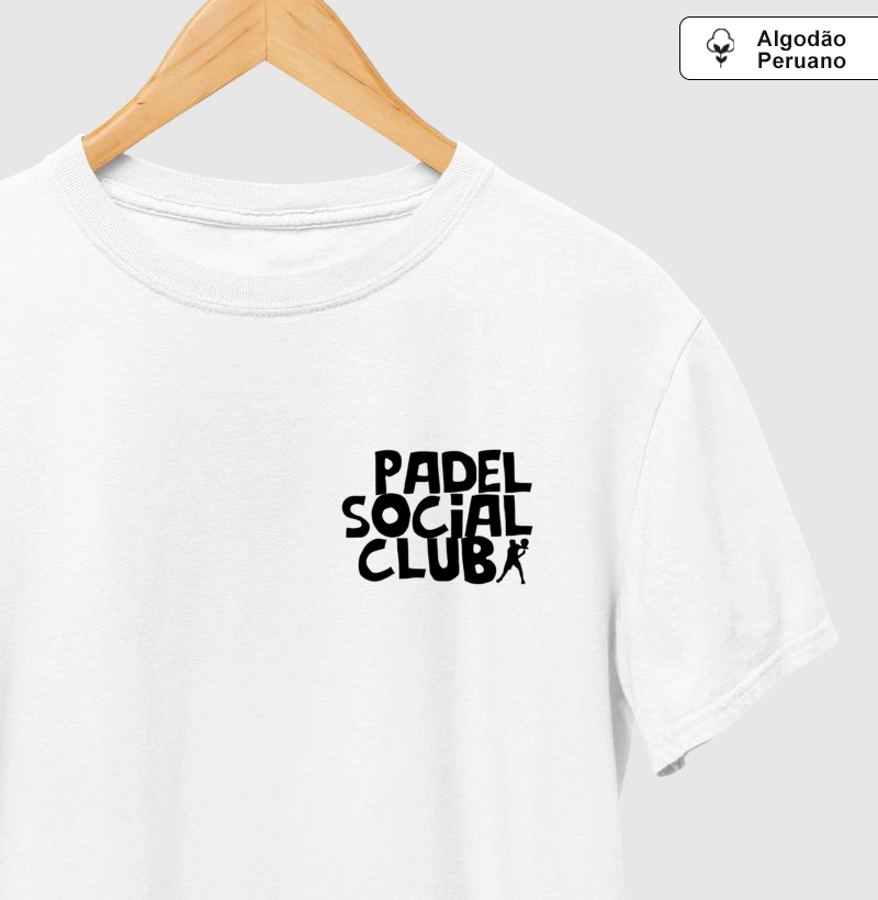 Camiseta Masculina Algodão Peruano Padel Club "Social Club"