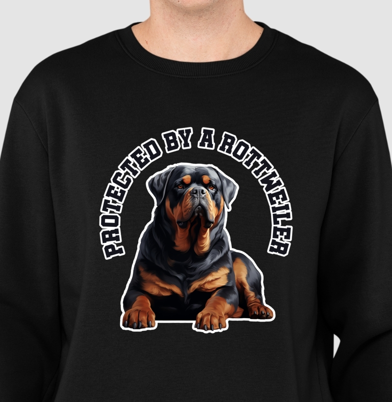 Suéter Moletom Protected by a Rottweiler 