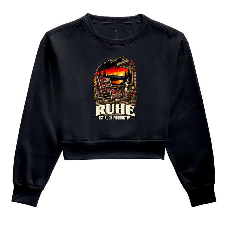 Ruhe ist auch produktiv - Cropped Moletom