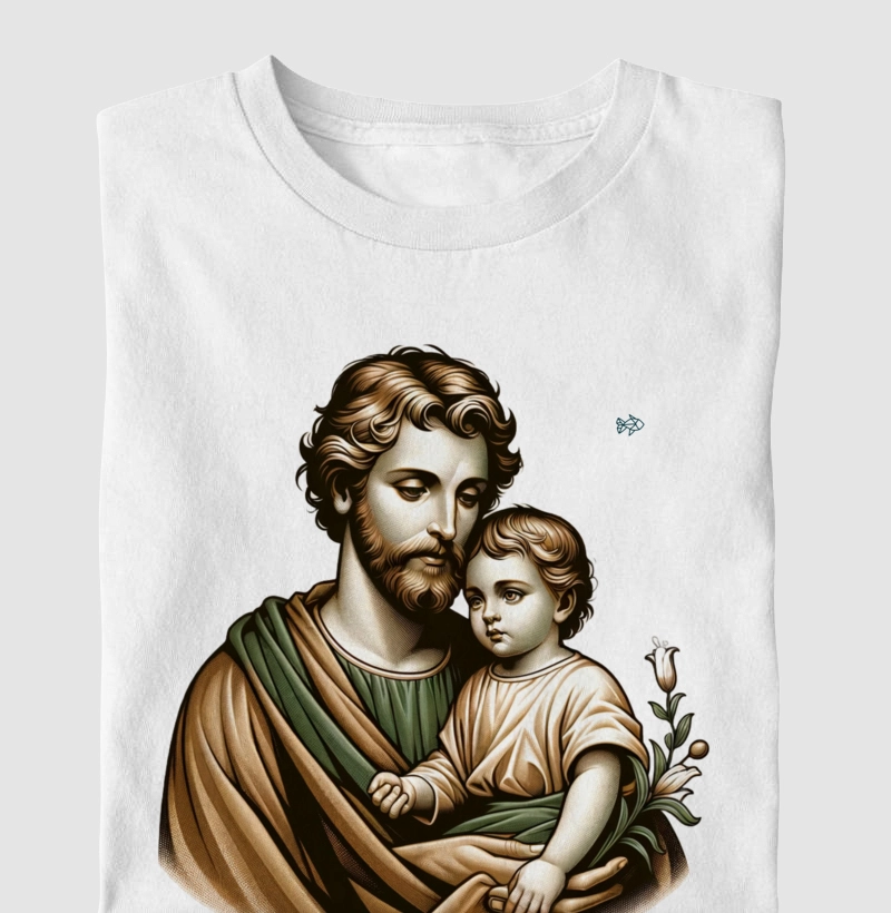 Camiseta "São José, Protetor e Pai"