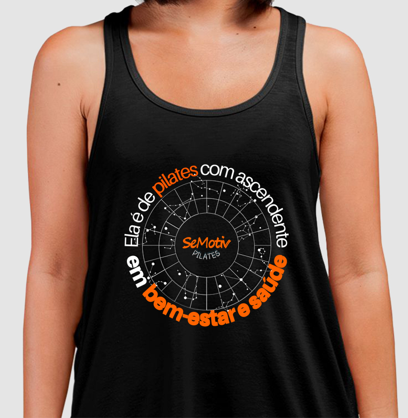 Ela é de pilates com ascendente em bem-estar e saúde