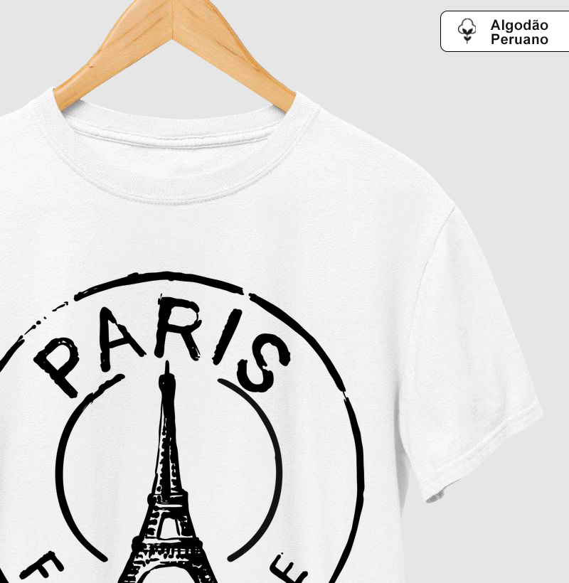 Camiseta Viagem - Carimbo Paris Torre
