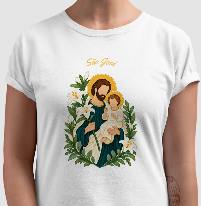 Camiseta São José — Amor que Cuida