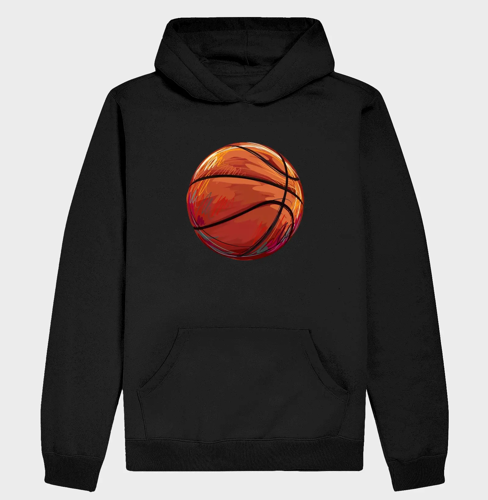 Moletom Hoodie Basquete Bola Desenhada