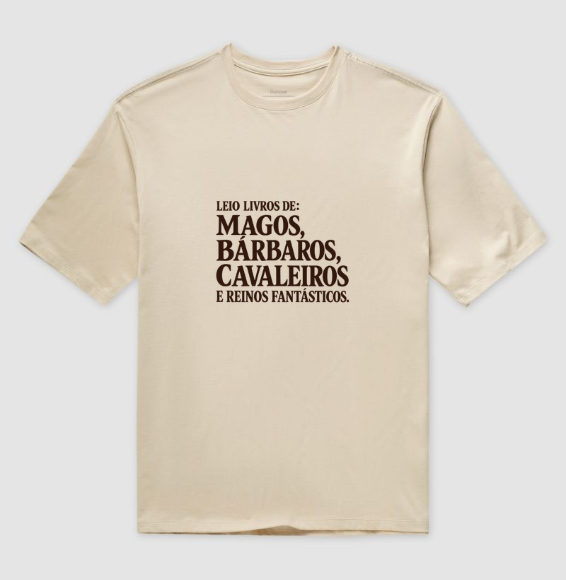 Leio Livros de Fantasia Épica - Camiseta Oversized