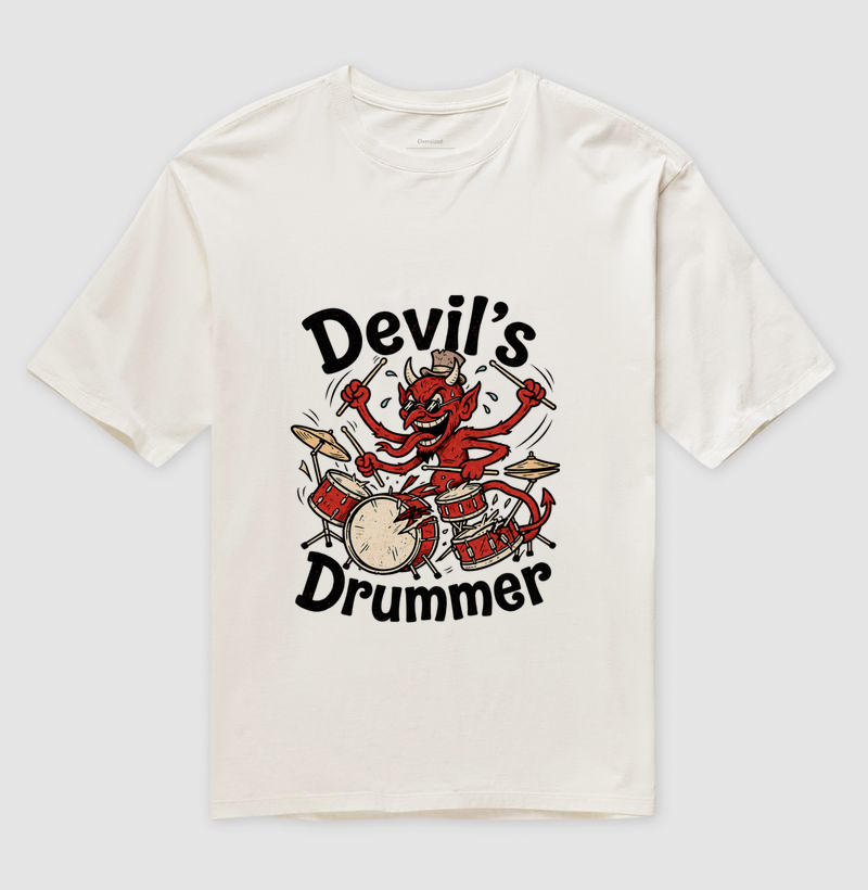 Devil's Drummer - Camiseta Oversized