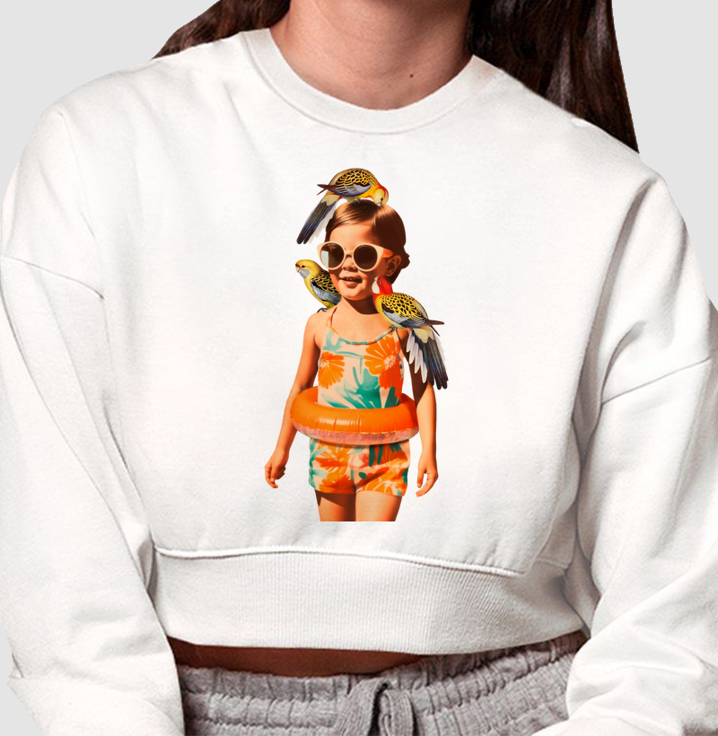 Colagens - Beach Girl - Moletom Cropped