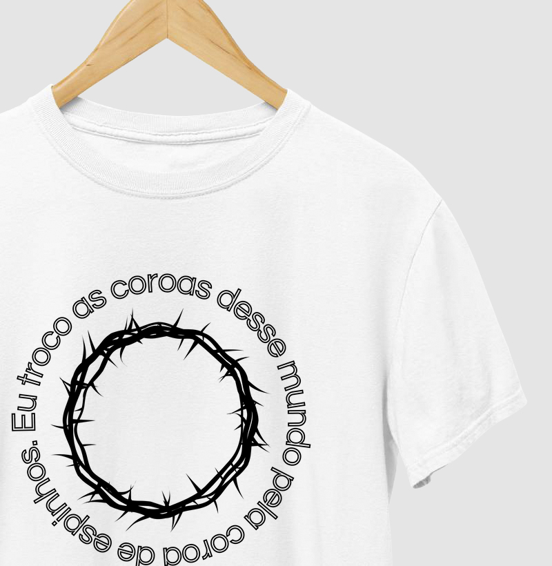 Camiseta Básica de Algodão "Coroa"