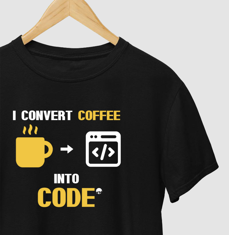 Camiseta I Convert Coffee into Code