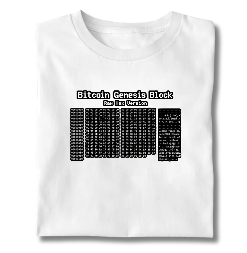 Camiseta Bitcoin Genesis Block