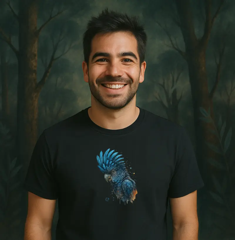 Camiseta Cacatua Red-Tail - Arte 