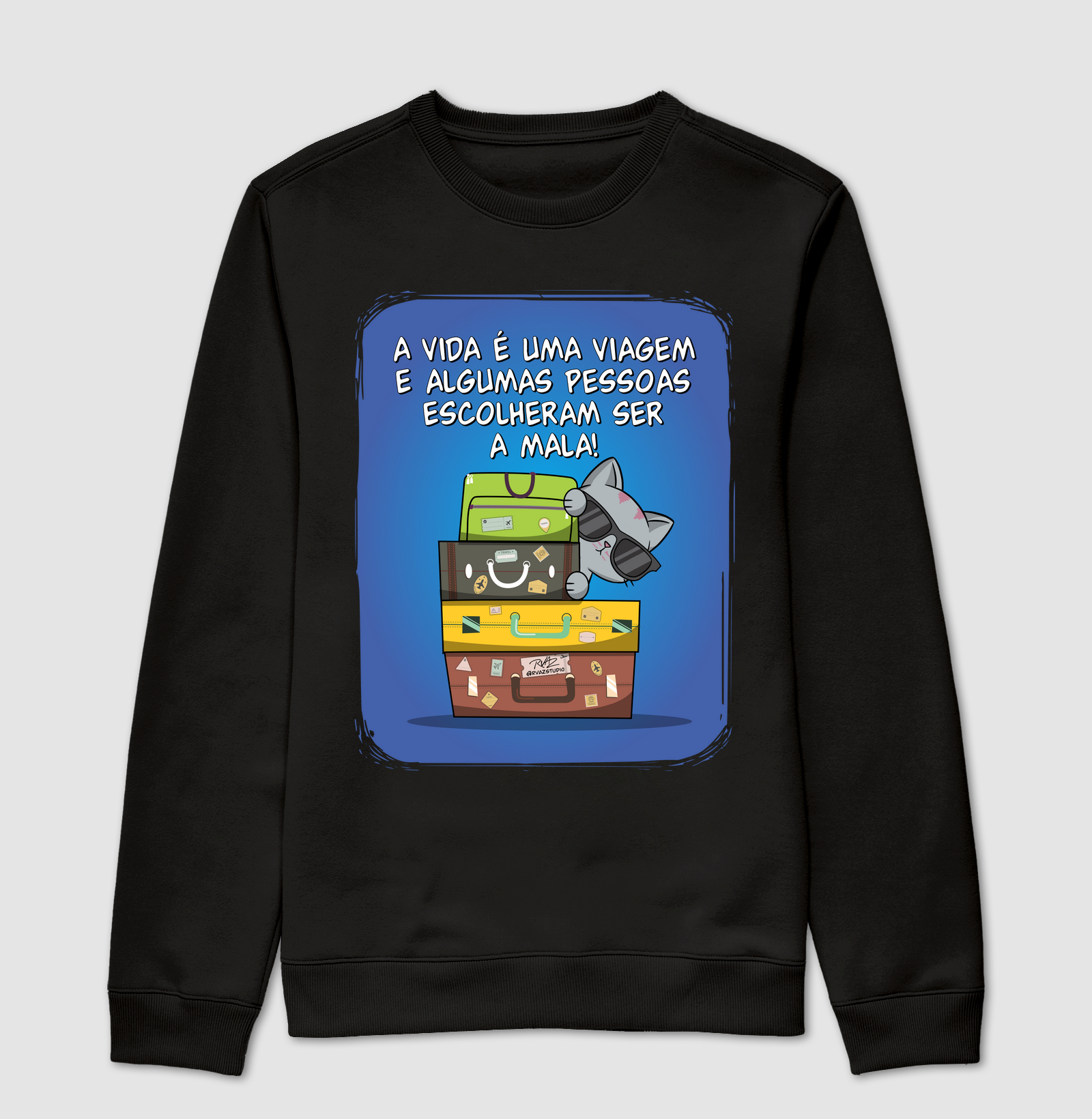 Camiseta Gato Sincero Mala - Suéter Moletom
