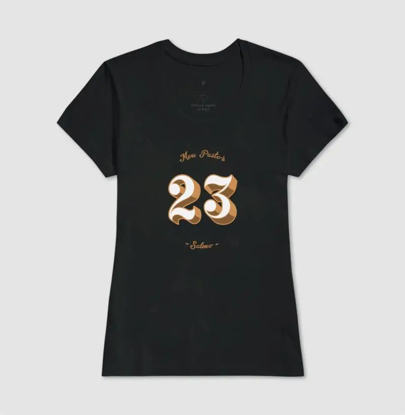 Camiseta Cristã Feminina - Salmo 23 | Milagree 