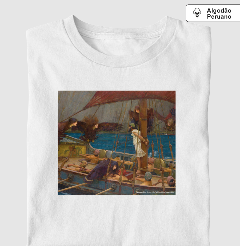 Camiseta A Tentação de Ulisses — O Canto das Sereias (Odisseia)