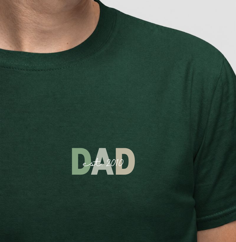  Camiseta Dad Est. 2010 Minimalista