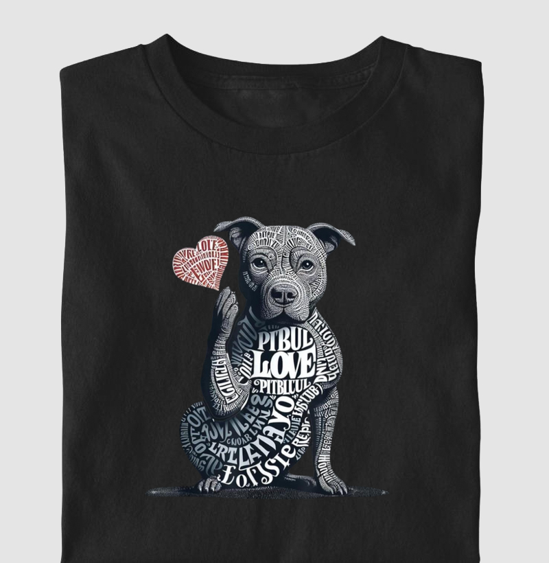 Pit bull love coração