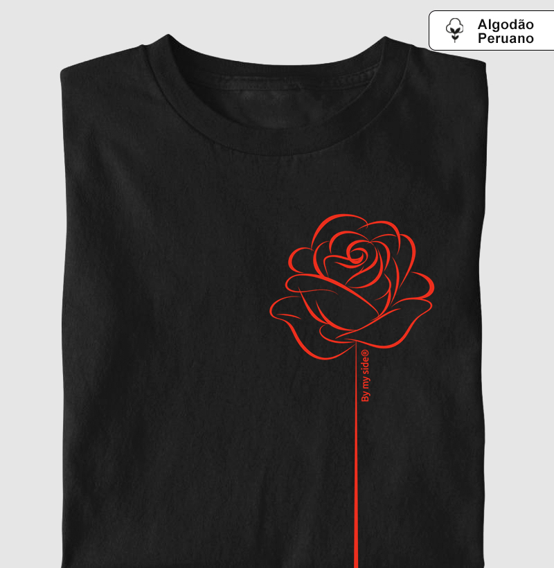 ROSA SOLITÁRIA - Algodão Peruano