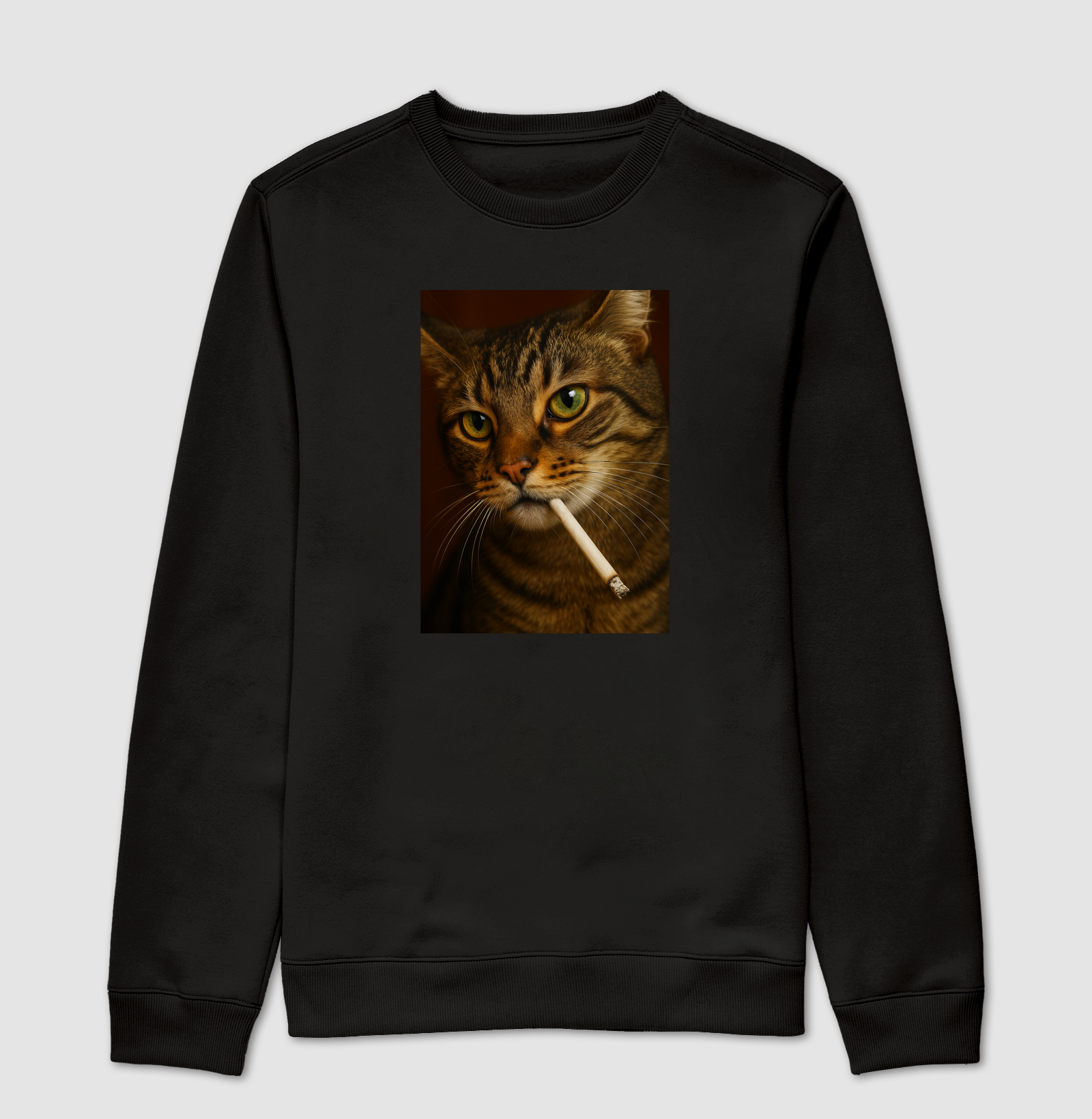 Gato Meme Fumando Retangular