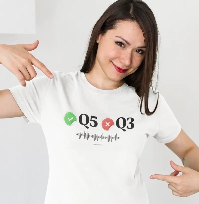 T-Shirt Feminina Branca - Q5