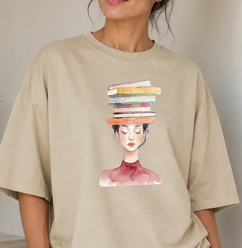 Aquarela - Muitos livros na cabeça