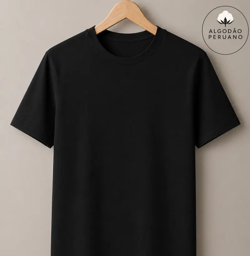 Camiseta Lisa Algodão Peruano