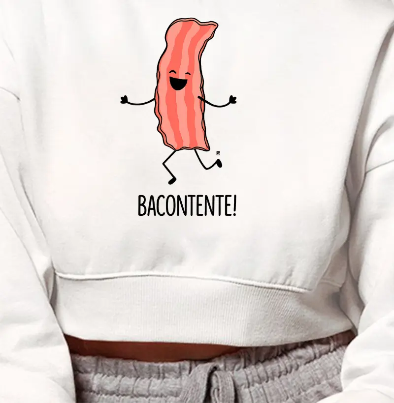 Cropped Moletom Bacontente