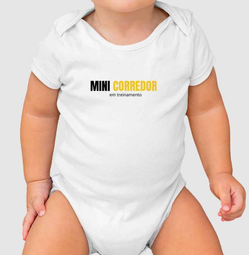 Mini corredor em treinamento