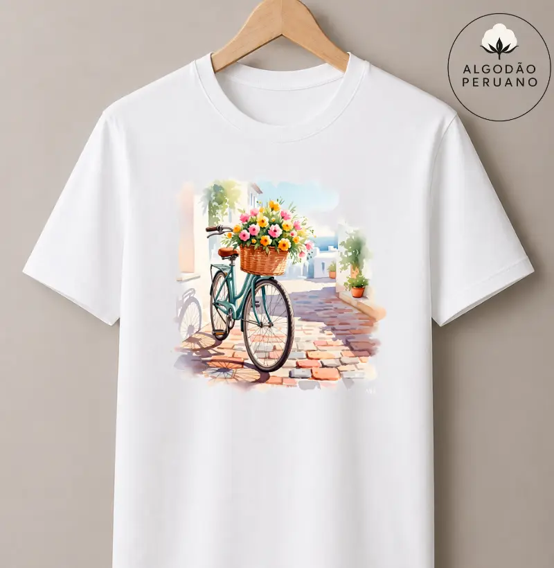 Camiseta Algodão Peruano - Caminhos Floridos