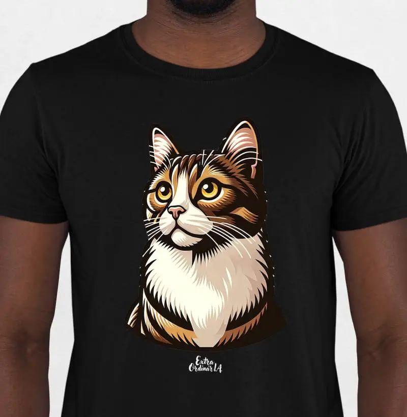 Camiseta Gato Amarelo 