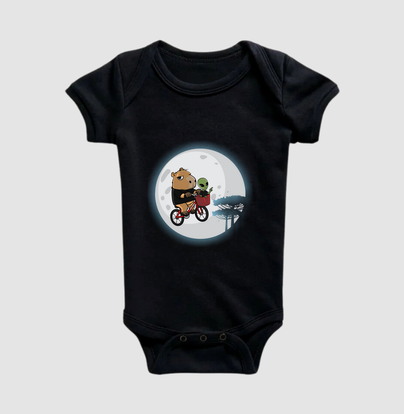Camiseta Capivara Extraterrestre retro - Body Infantil