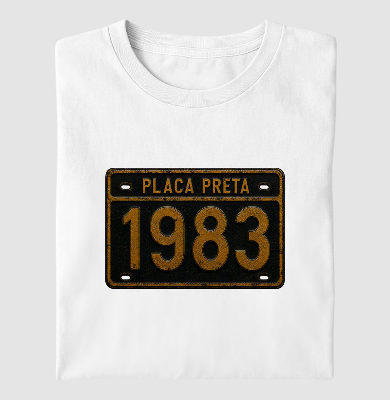 Camiseta Placa Preta 1983