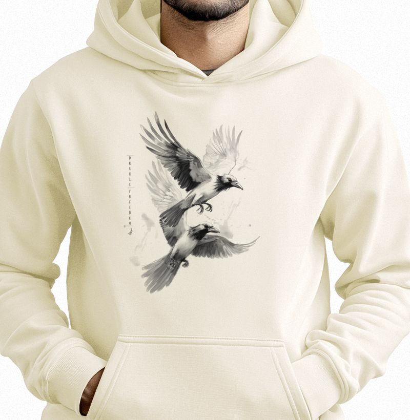 Dupla Liberdade - Corvos - Moletom Hoodie