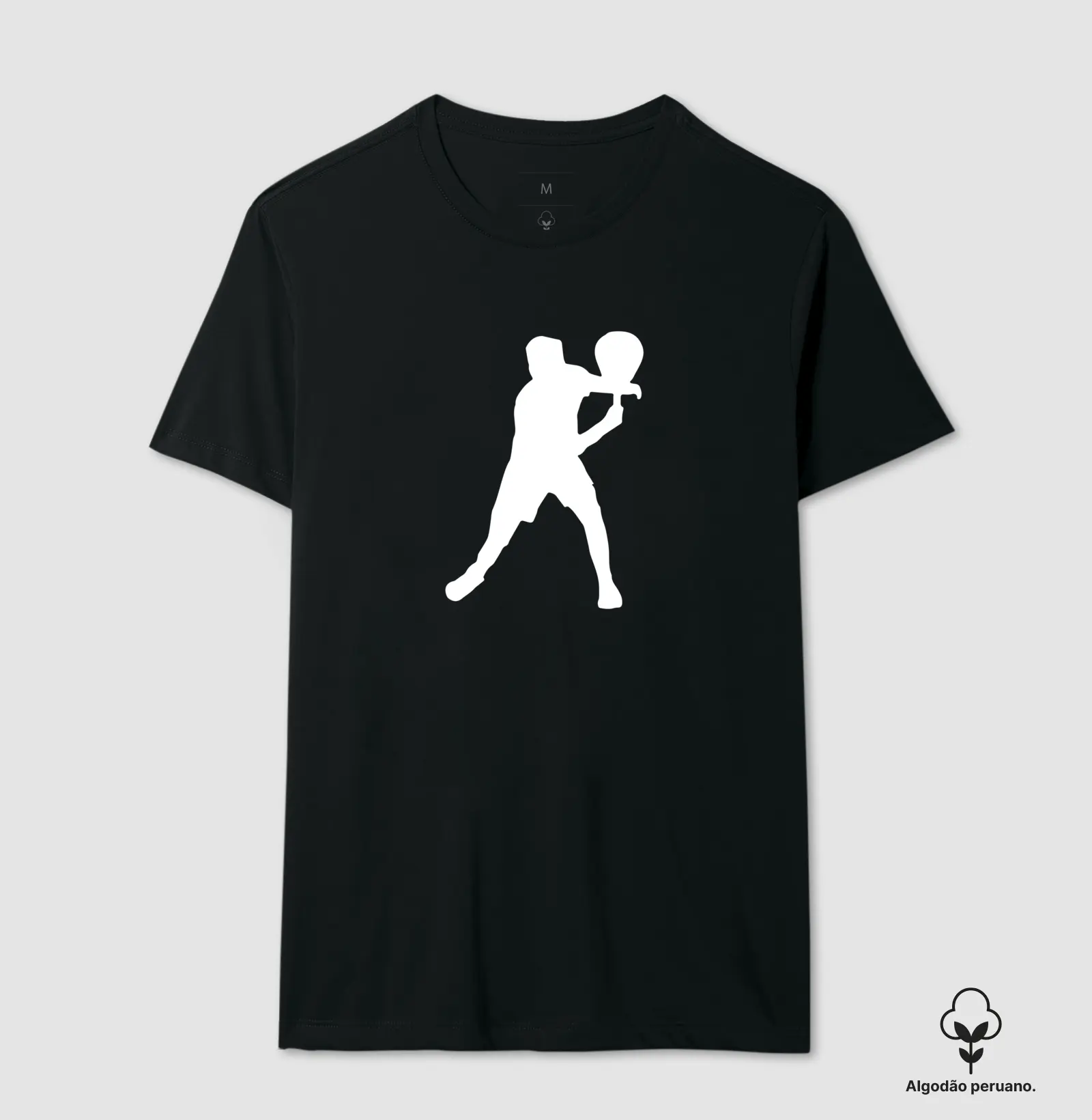 Camiseta Algodão Peruano Masculina Padel Club Logo Grande
