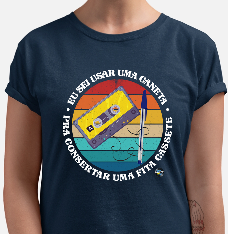 Fita cassete e a caneta