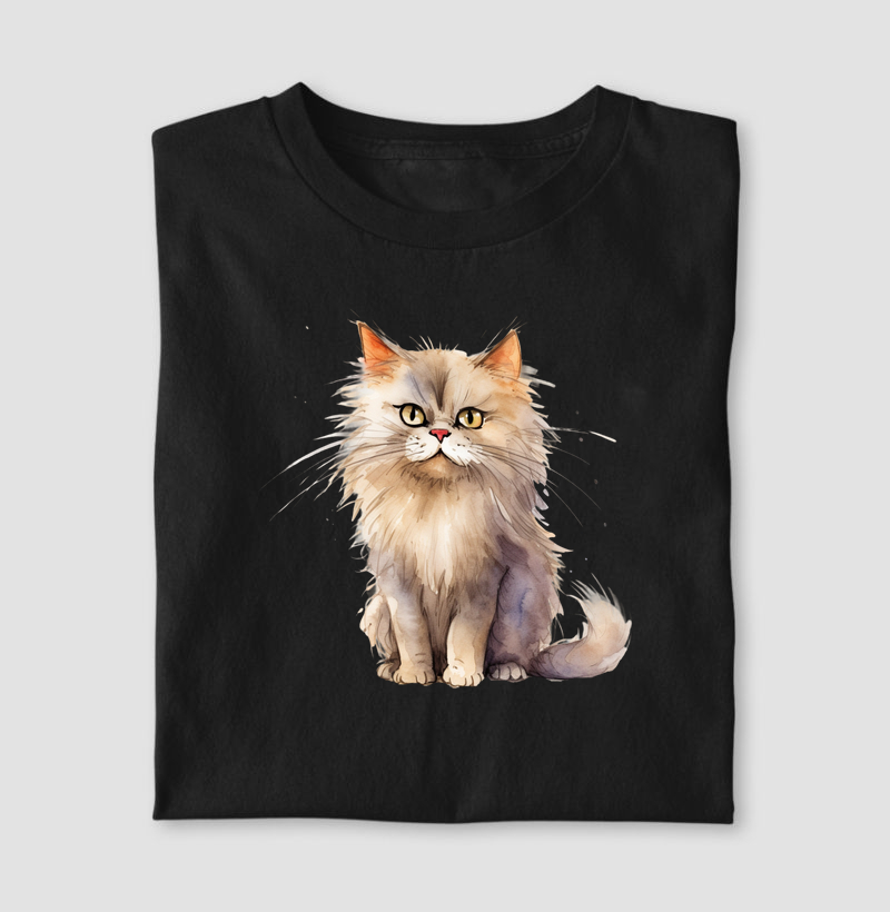 Gato British Longhair aquarela