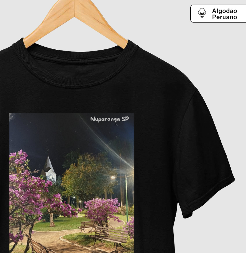 Nuporanga Praça da Matriz noite (tela)