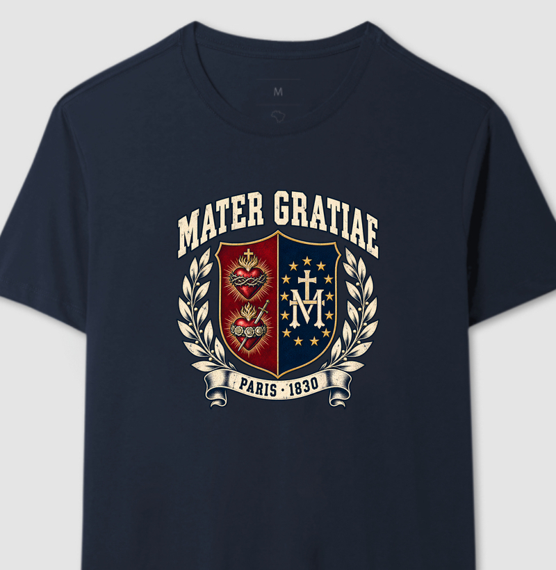 Mater Gratiae — Brasão Paris 1830 - Camiseta