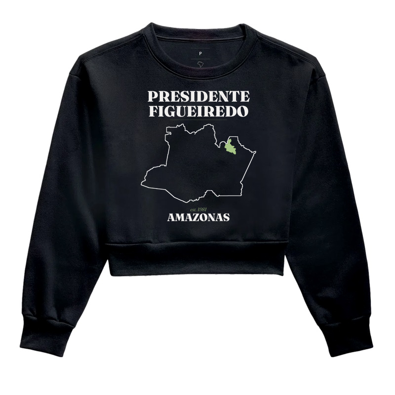 Presidente Figueiredo | Legado AM - Cropped Moletom