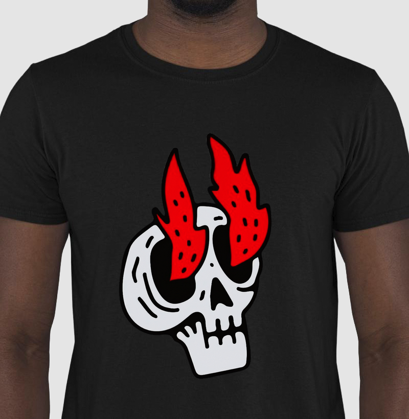 SKULL IN FIRE