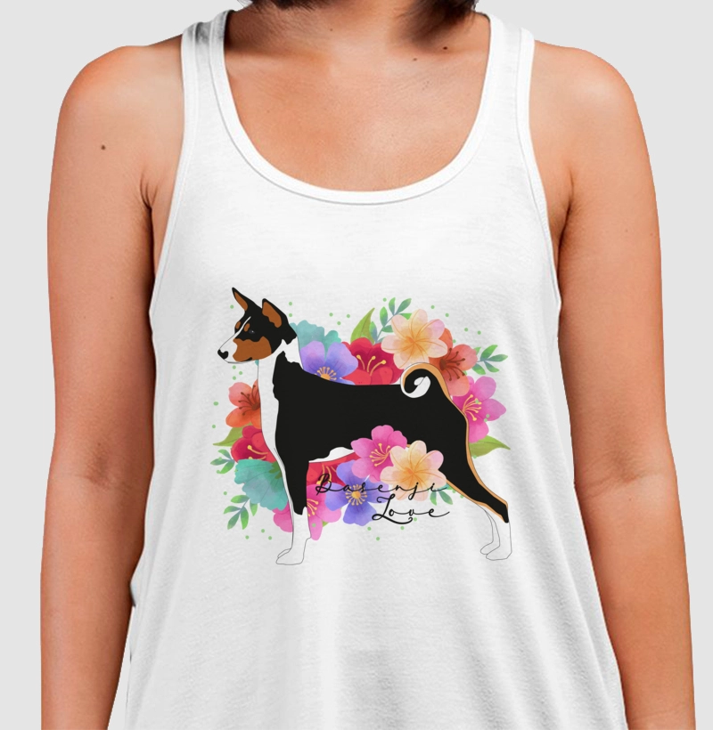 Basenji Floral Love
