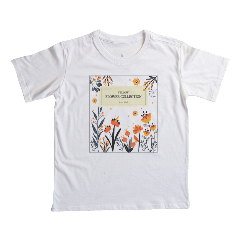 FLOR LARANJA - Camiseta Infantil