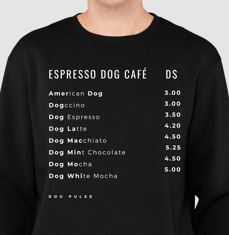 Suéter Moletom Dog Pulse Pawsitivity Collection – Coffee and dogs