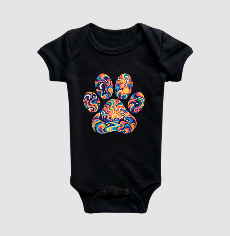 Patinha Psicodélica - Body Infantil