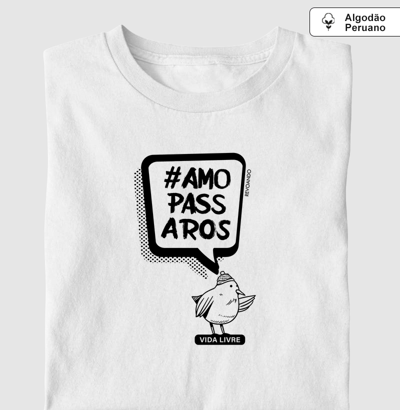 Aves em Texto - Bird de toca - Algodão Peruano