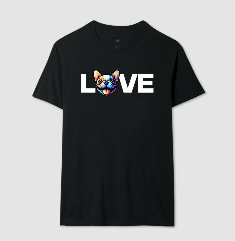 Camiseta Love Bulldog Francês