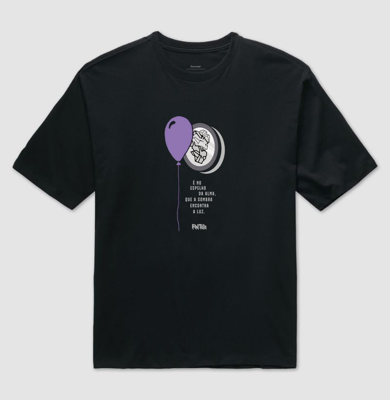 T-SHIRT OVERSIZED "HUMANOS E MONSTROS" / ESPELHO DA ALMA
