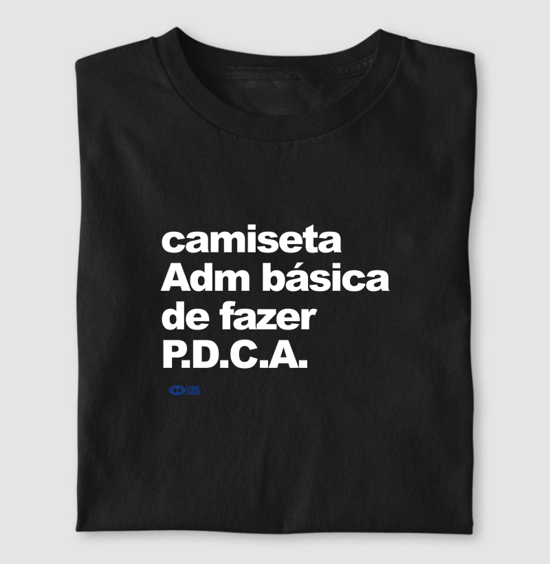 camiseta básica de fazer PDCA