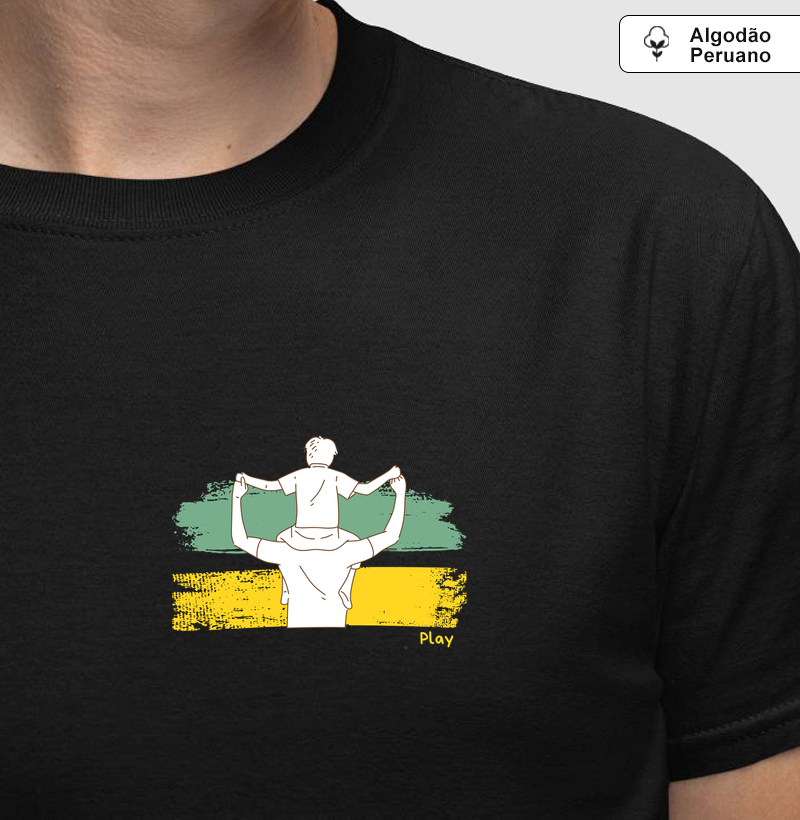 Camiseta Filho e Pai Torcendo para o Brasil