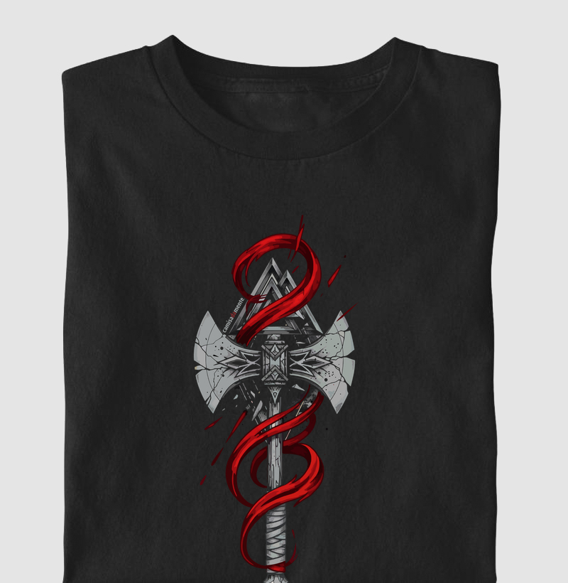 Double Axe Red spiral - Camiseta